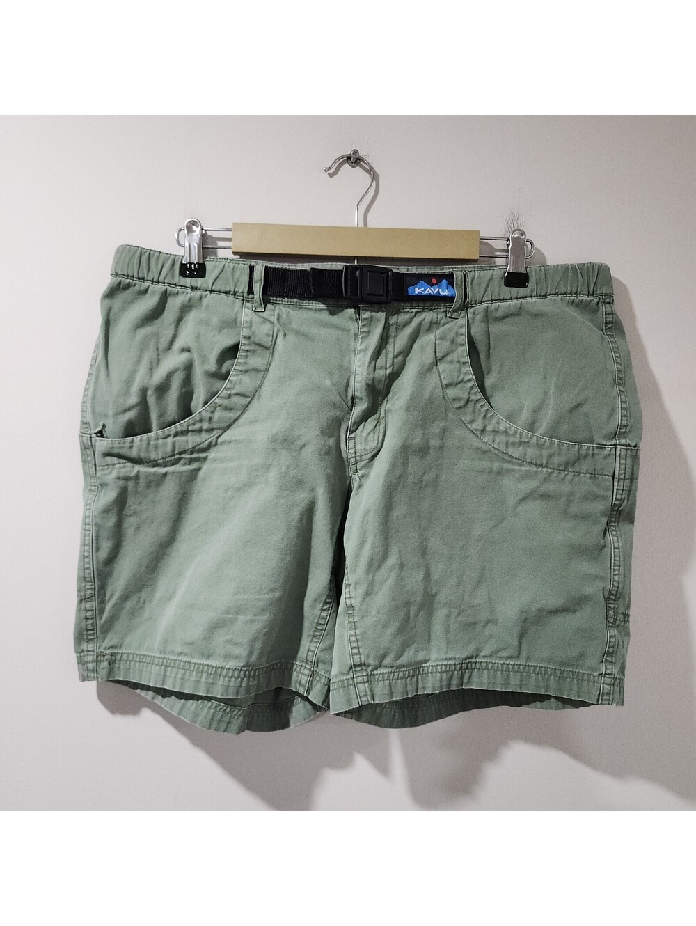 KAVU Chilli Lite Herritage Shorts Canvas Belted Hiking Outdoor Mens Large 36